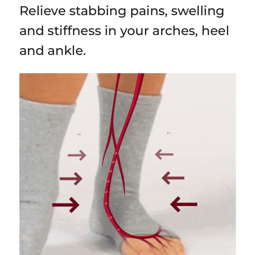 Bamboo Gray Compression Foot sleeves - Picture 8 of 10